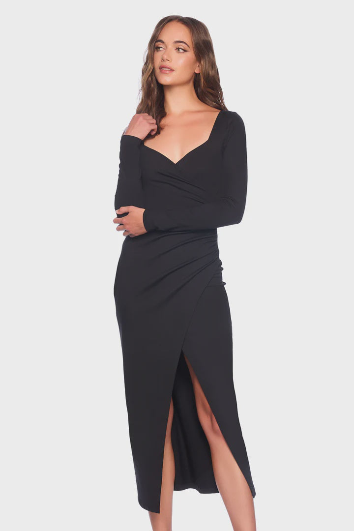DEEP V WRAP BOTTOM DRESS