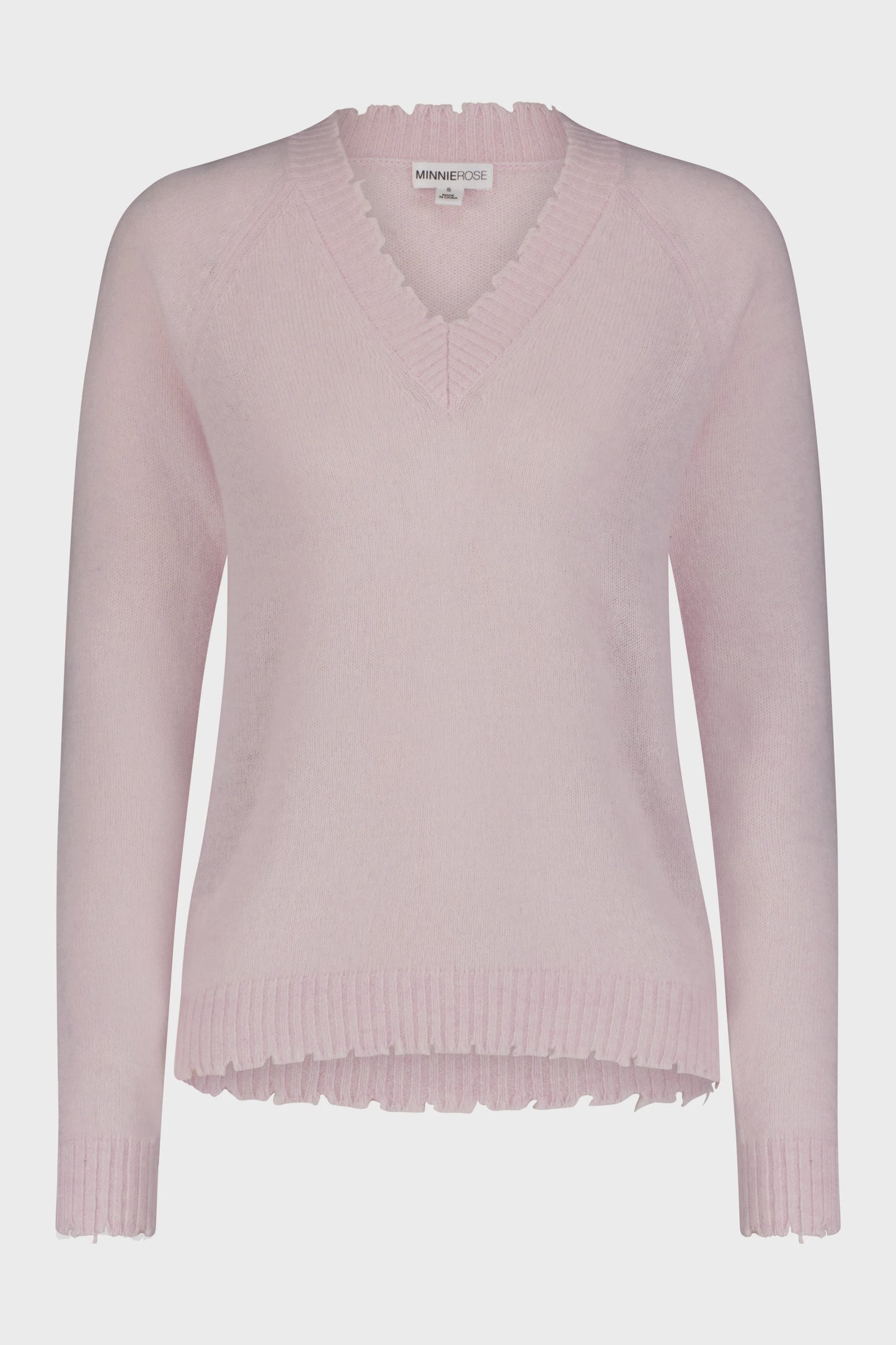 CASHMERE FRAYED CROP
