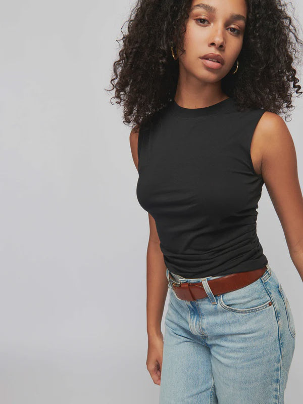 PAZ DRAPED MUSCLE TEE