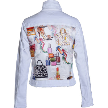 FASHION SCARF LIGHT DENIM JACKET