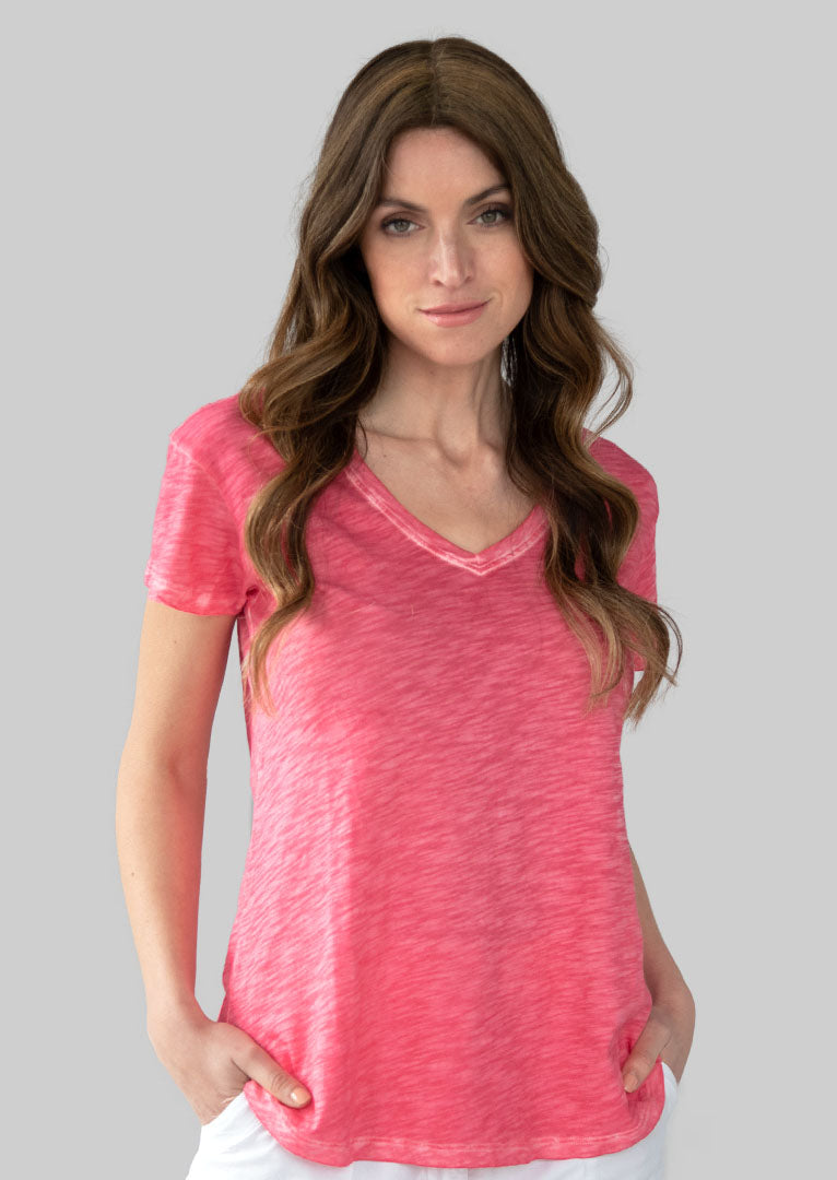 LOUISA SLUB COTTON T-SHIRT