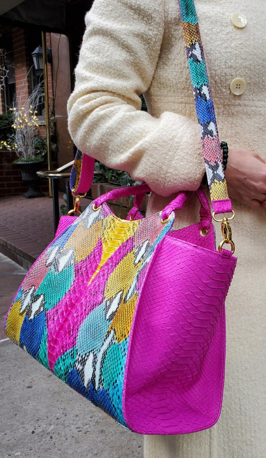 MULTICOLOR PYTHON BAG