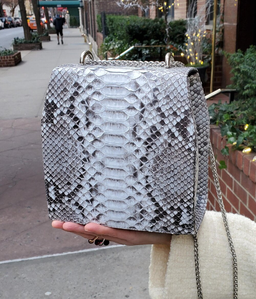 NATURAL COLOR PYTHON DAY BAG