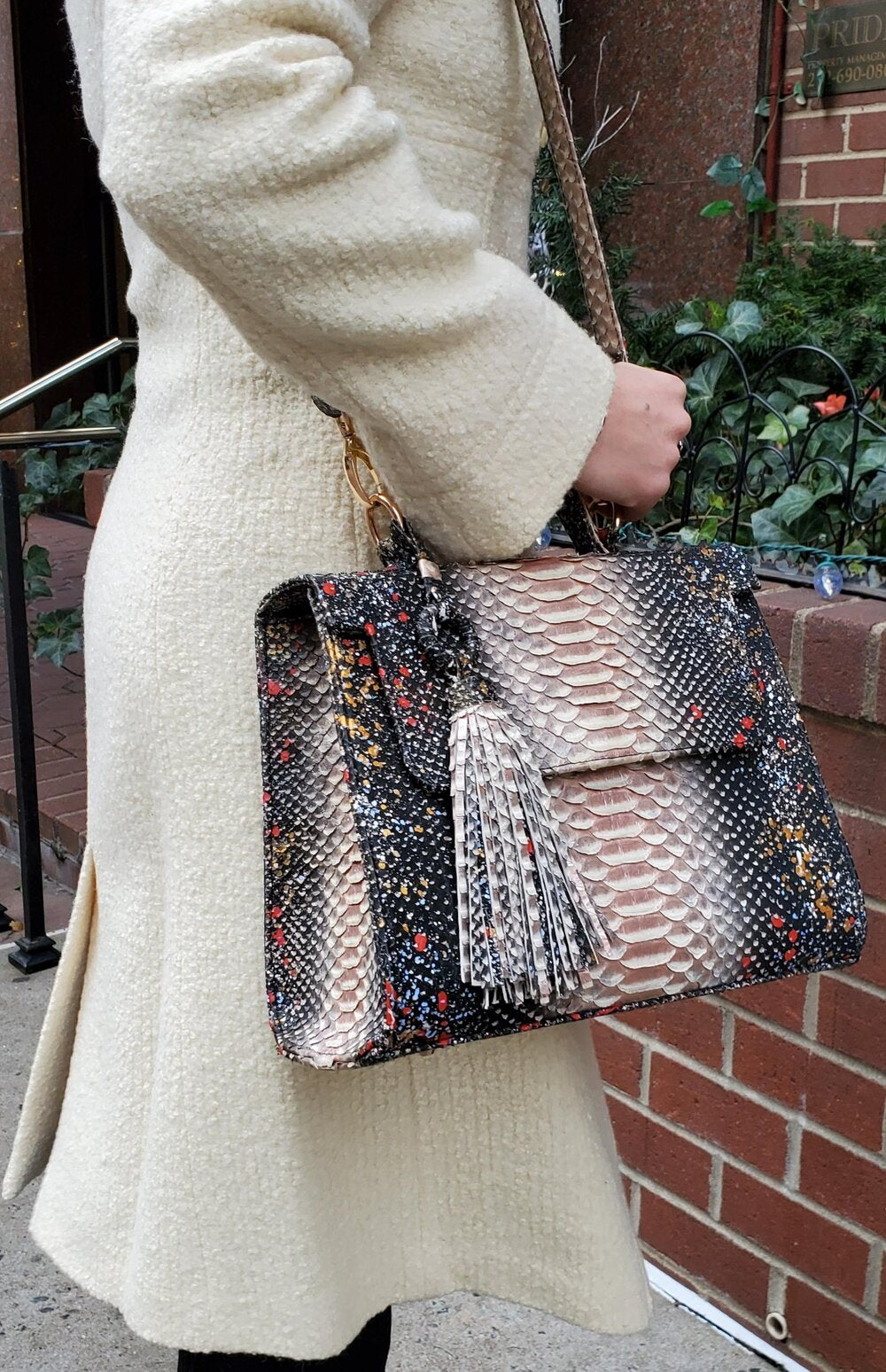 PYTHON BAG WITH TASSEL