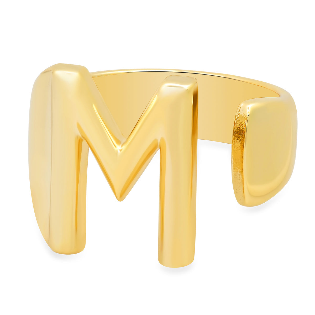 SLEEK INITIAL RING GOLD, SIZE 7