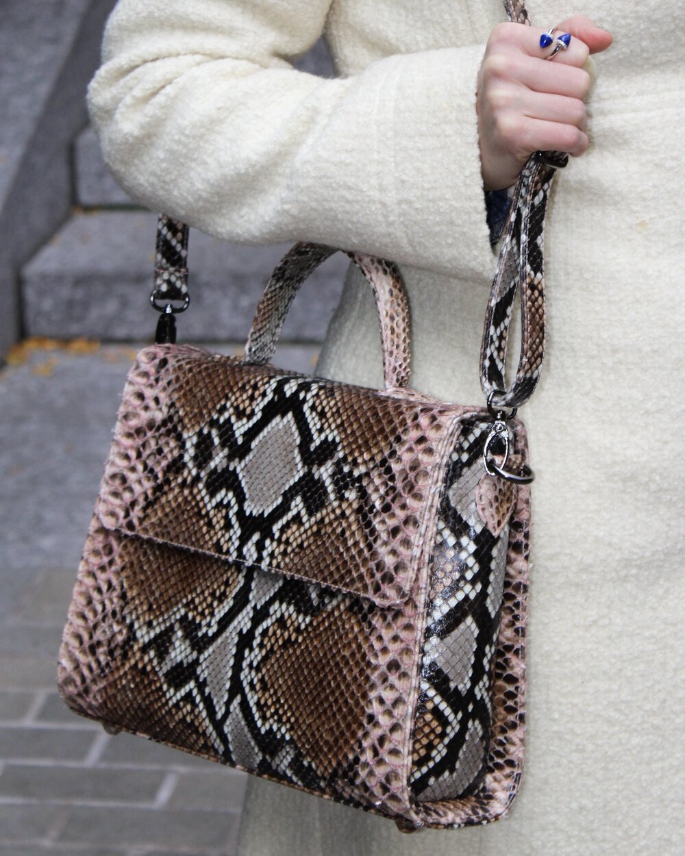 BROWN PYTHON BAG