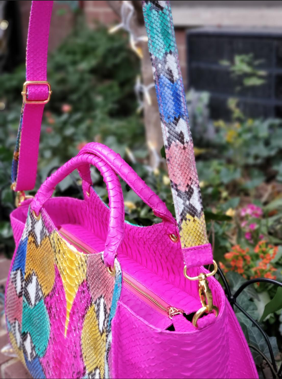 MULTICOLOR PYTHON BAG