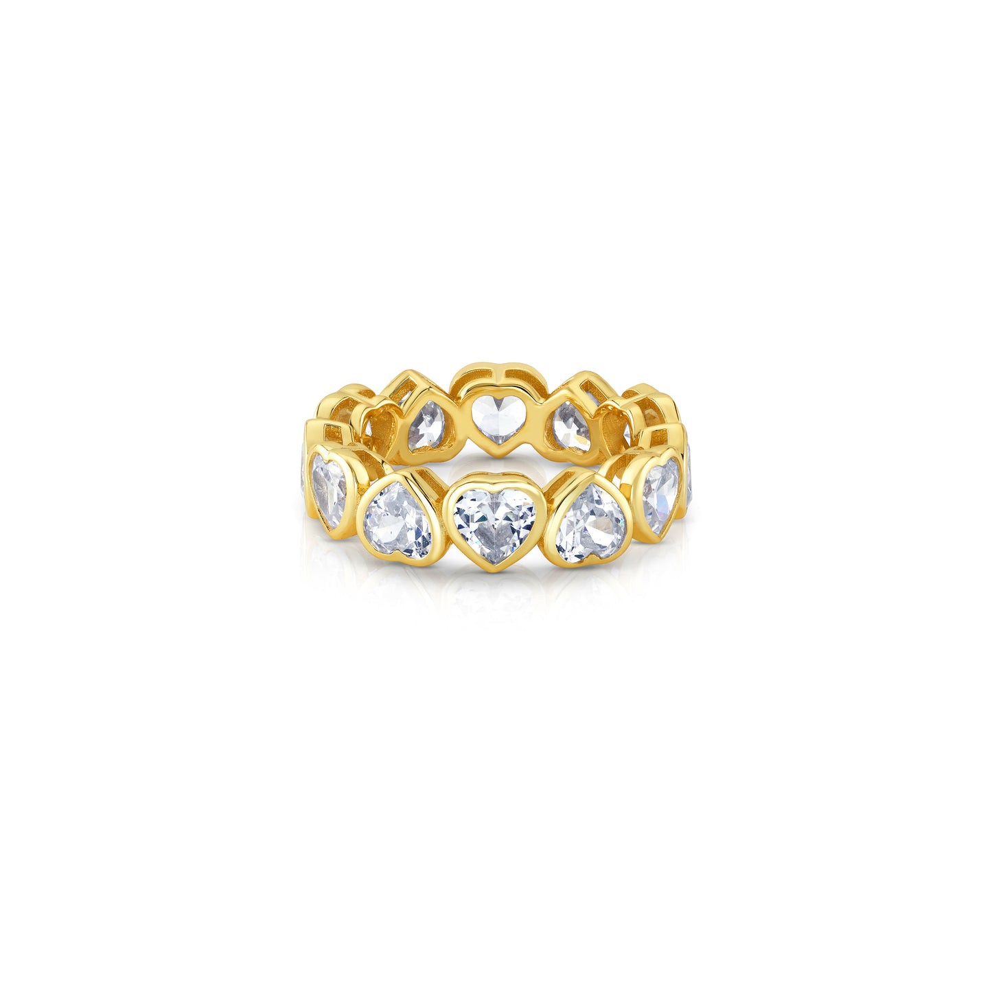 CZ HEART RING, GOLD