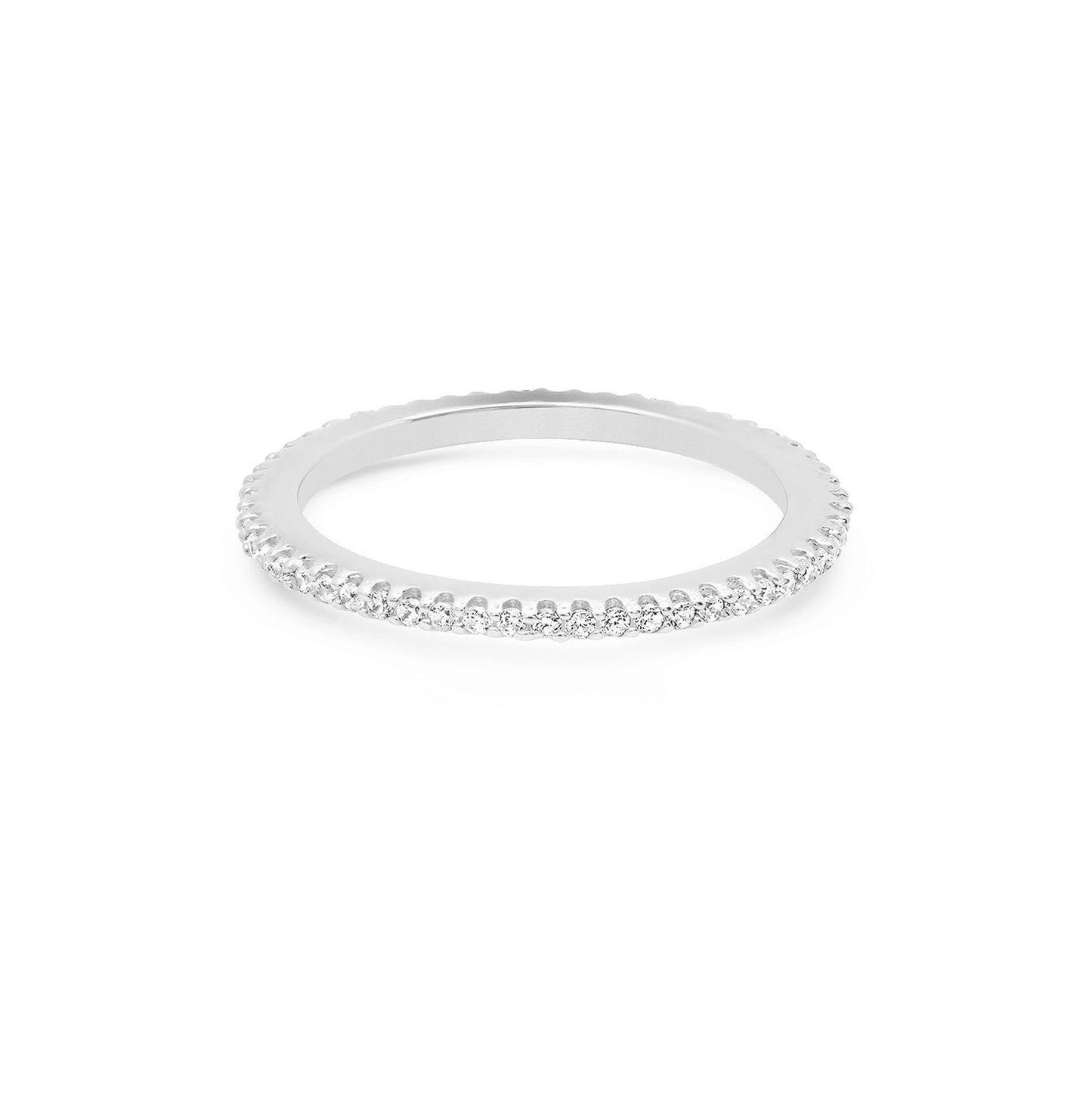 ETERNITY RING WHITE, SILVER