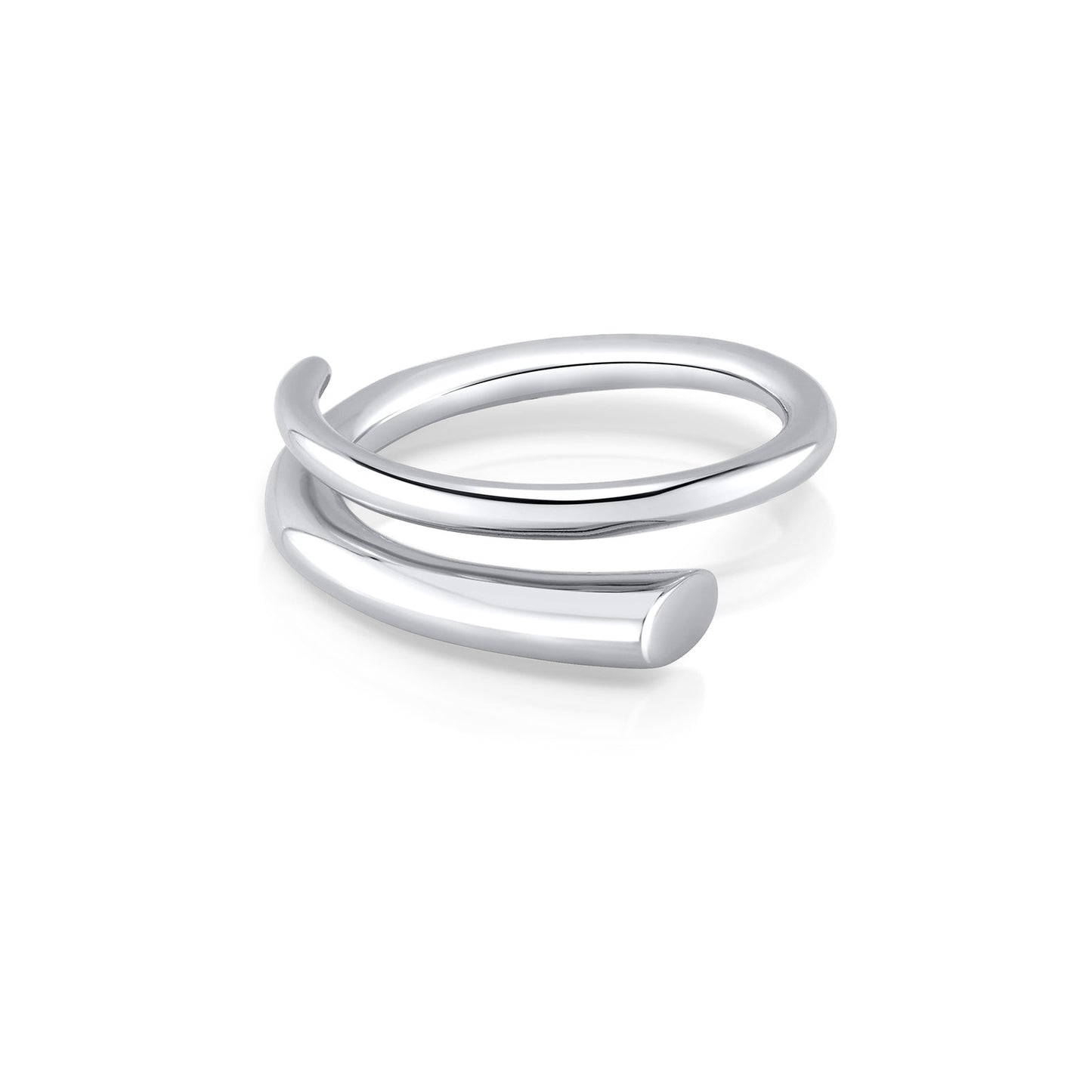 OPEN WRAP RING, SILVER