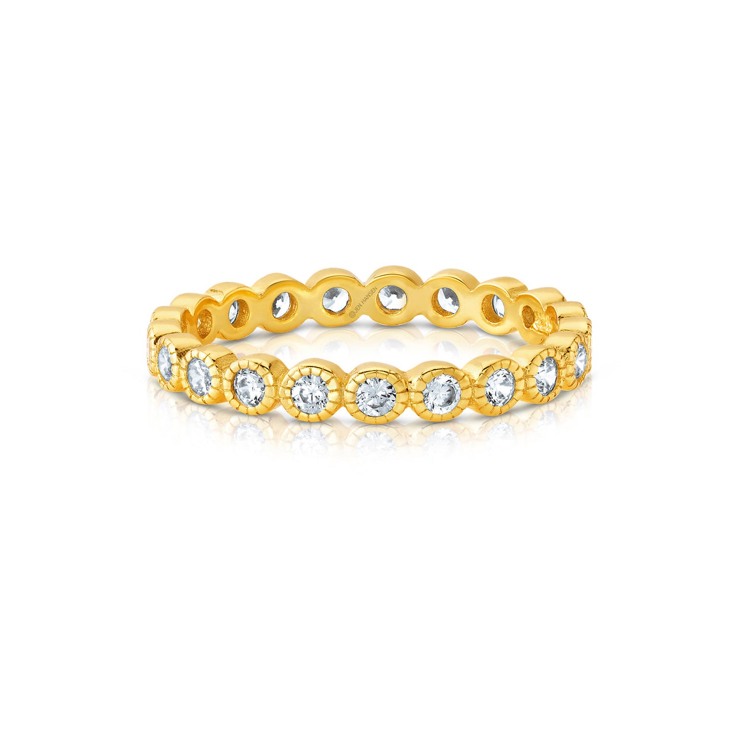 THIN ROUND ETERNITY BAND, GOLD
