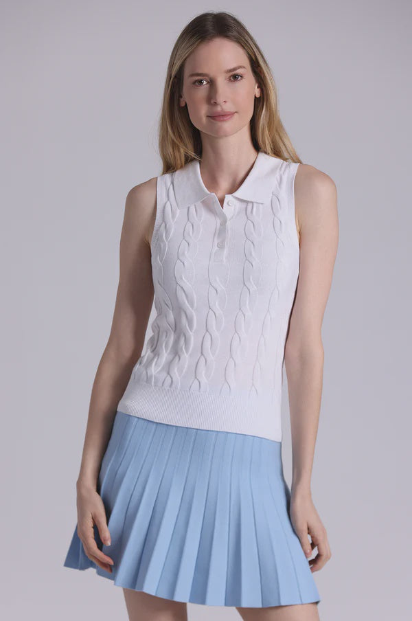 CABLE SLEEVELESS POLO