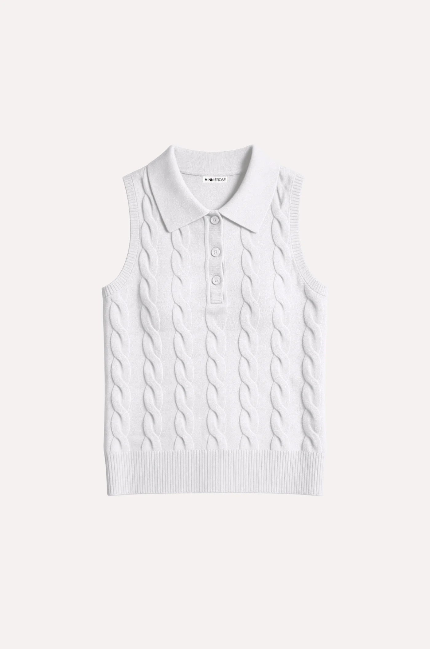 CABLE SLEEVELESS POLO