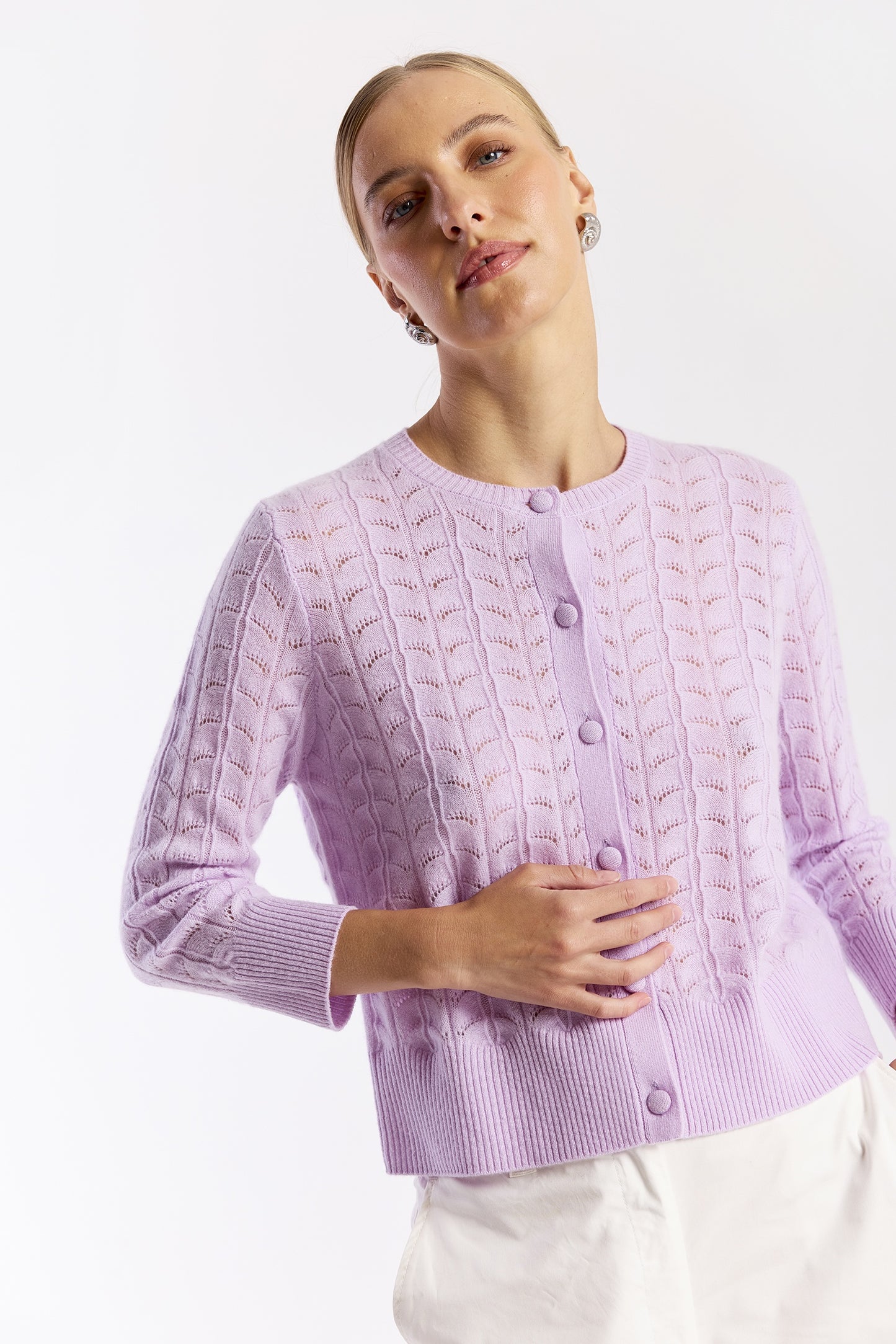 SHELL POINTELLE CARDI