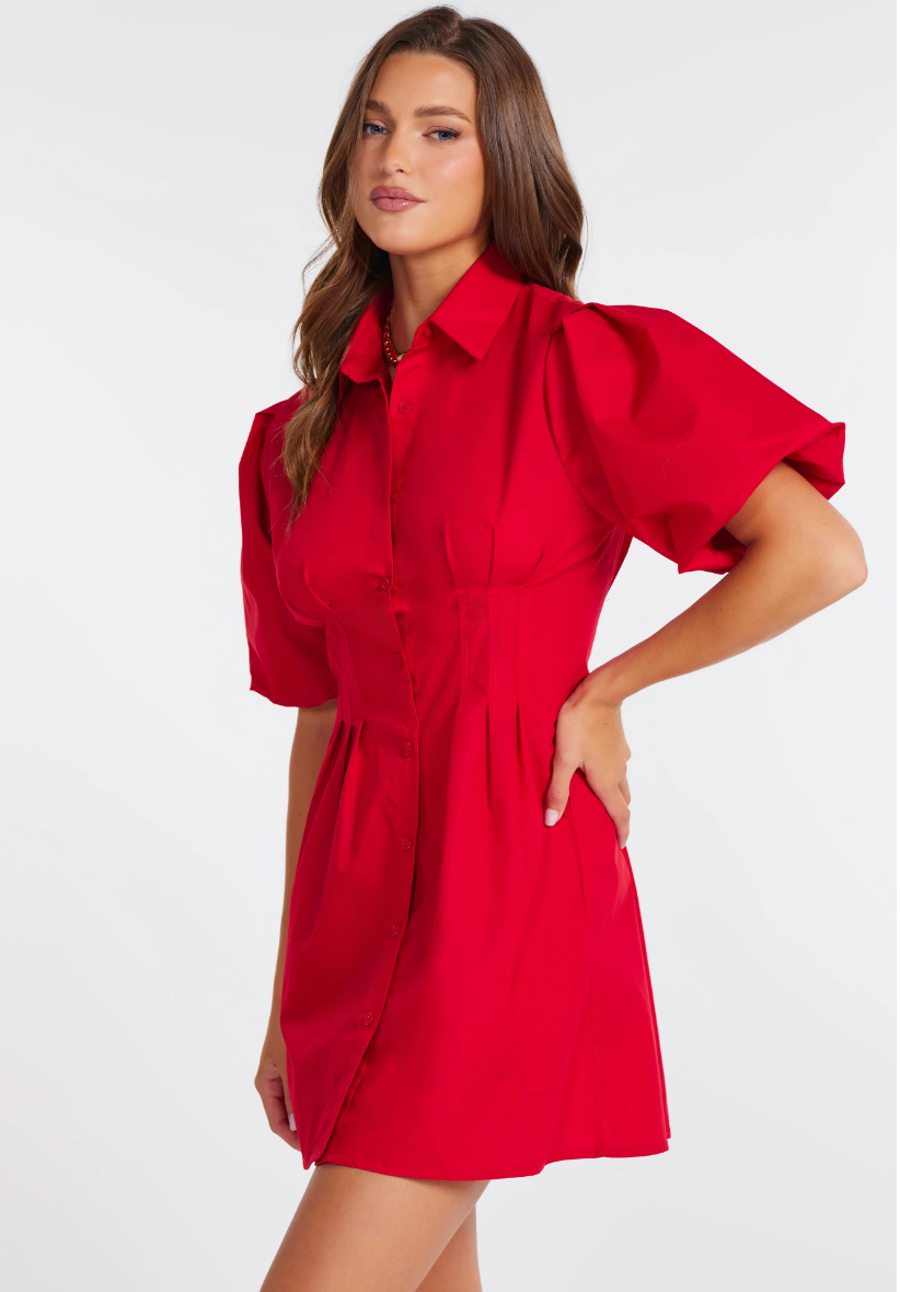 JACQUELINE BUBBLE SLEEVE DRESS