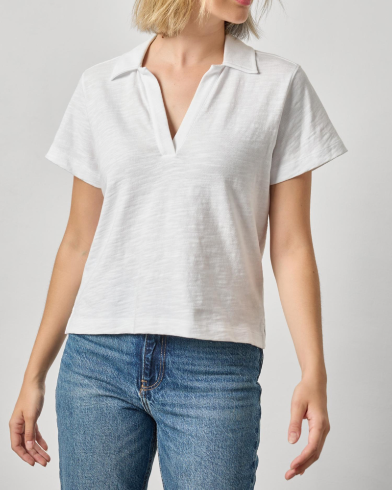 SLEEVELESS POLO SWEATER