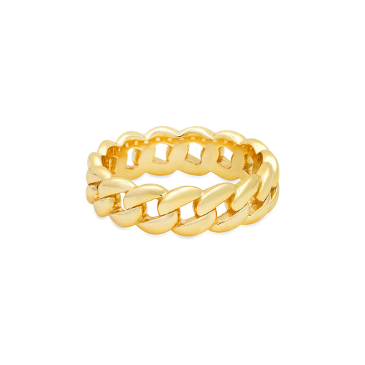 CUBAN LINK RING, GOLD