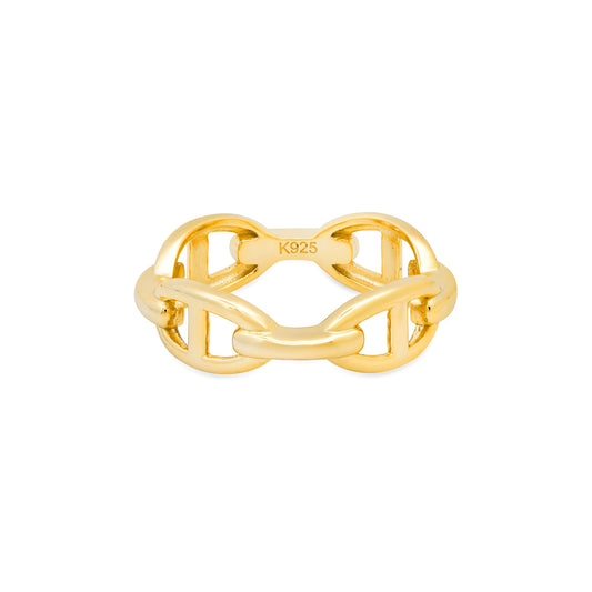 HORSEBIT LINK RING GOLD