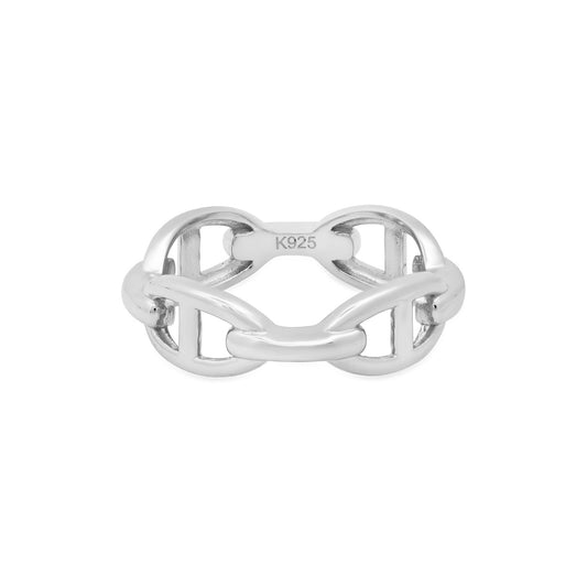 HORSEBIT LINK RING SILVER