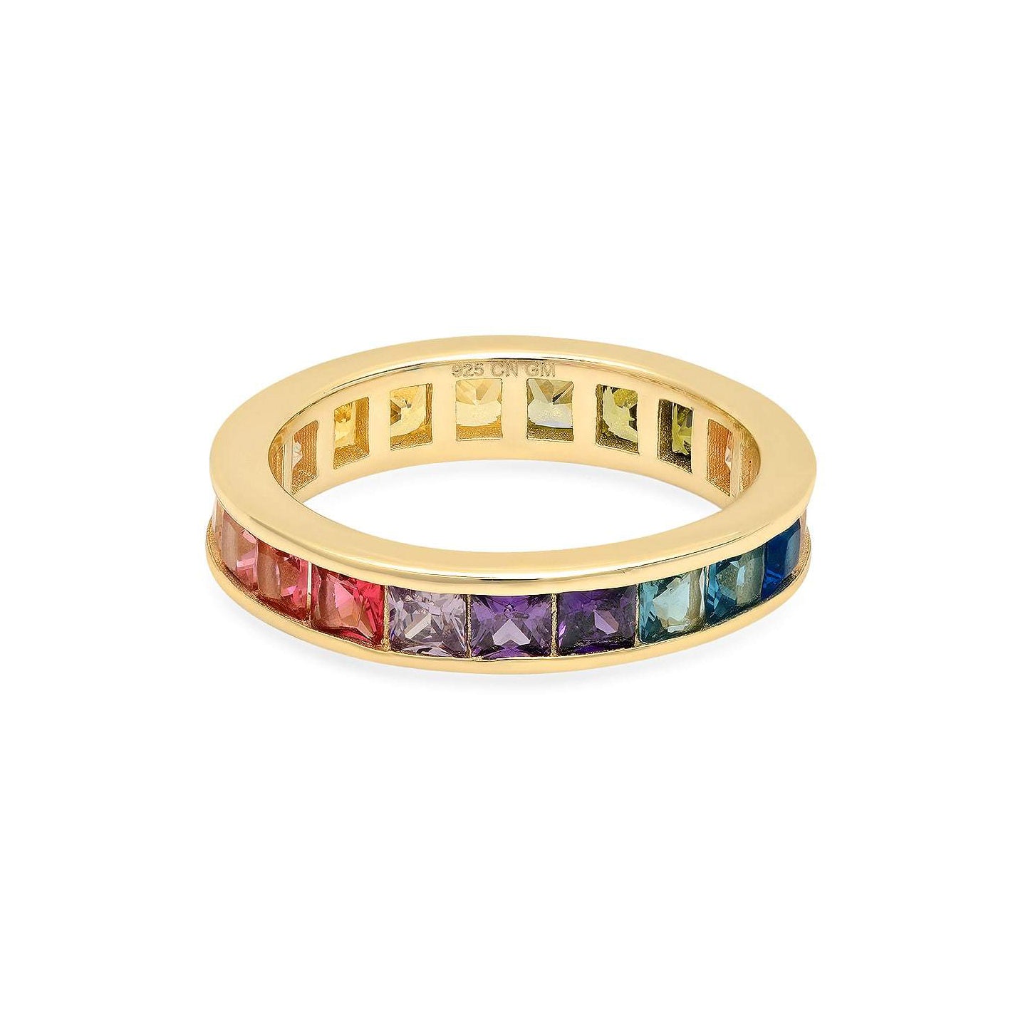 RAINBOW CHANNEL SET RING, GOLD