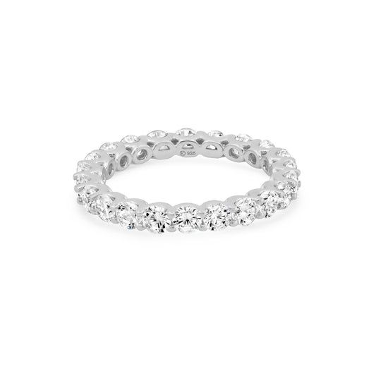 ROUND ETERNITY RING, SILVER