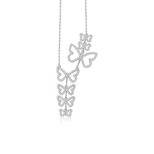 TAYLOR FLOATING OPEN BUTTERFLIES NECKLACE