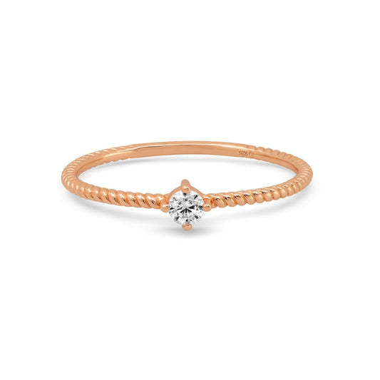 TWIST RING, ROSE GOLD